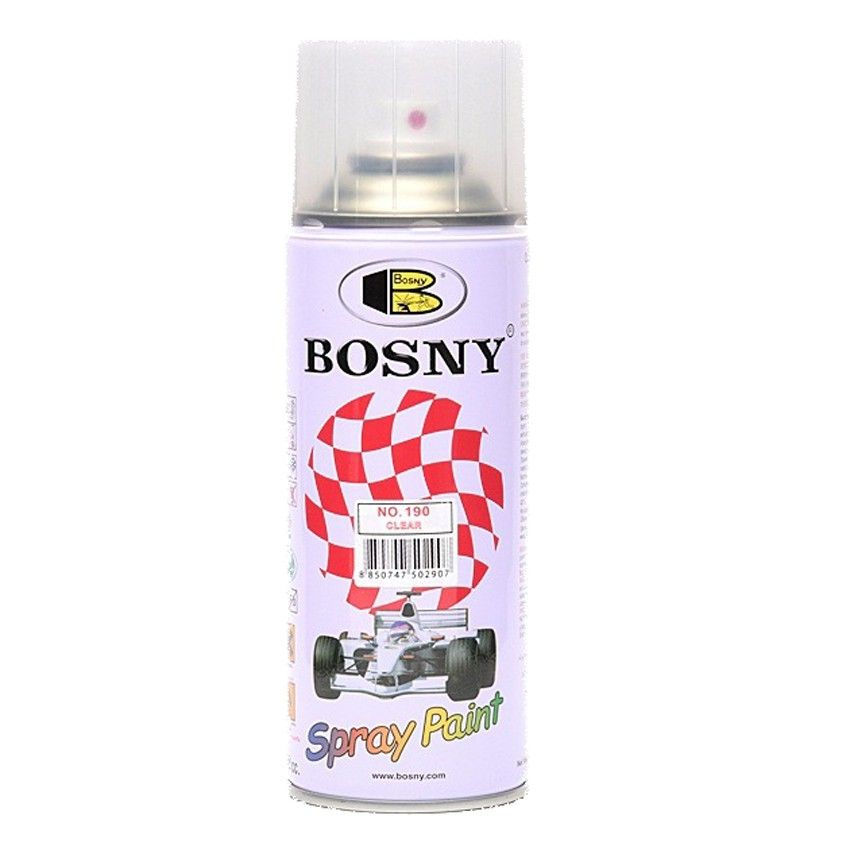 Bosny Аэрозольная краска, Акриловая, Глянцевое покрытие, 0.5 л, прозрачный  #1