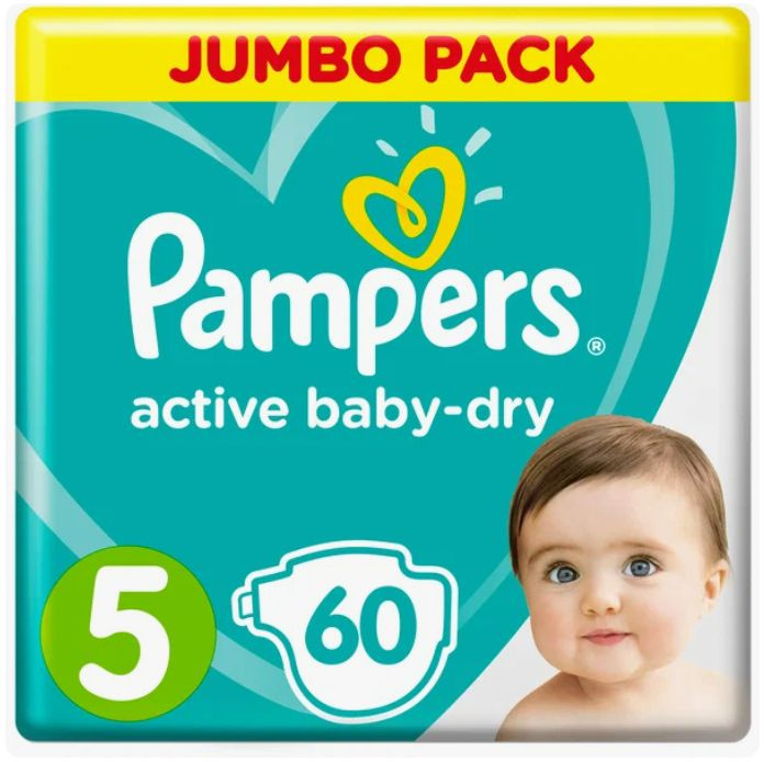 Pampers Подгузники, Active Baby-Dry, 11-16 кг, 60 шт #1