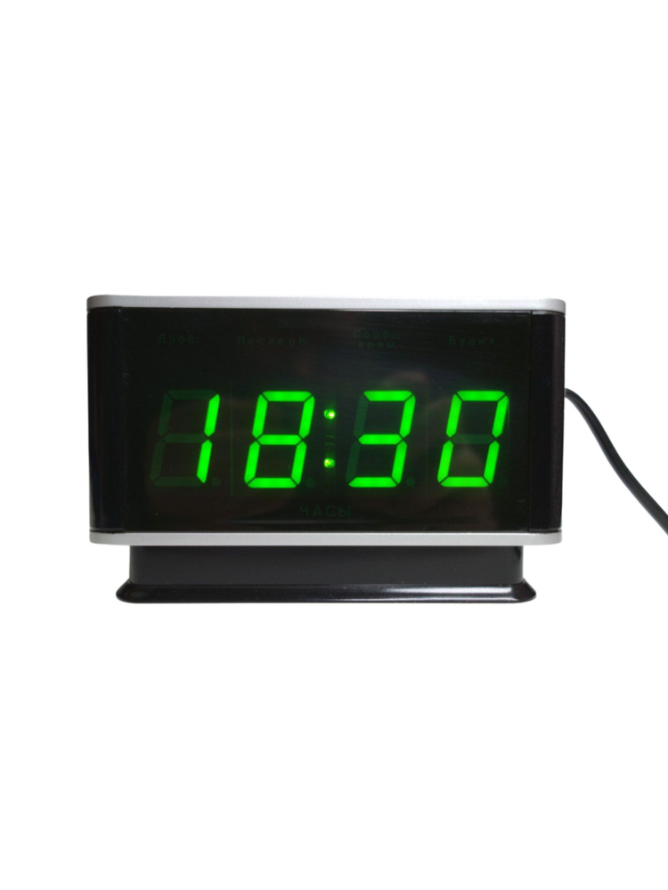 Настольные электронные часы , календарь , будильник, термометр Серебристый  #1