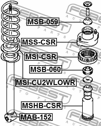 Febest Сайлентблок, арт. MAB-152, 1 шт. #1