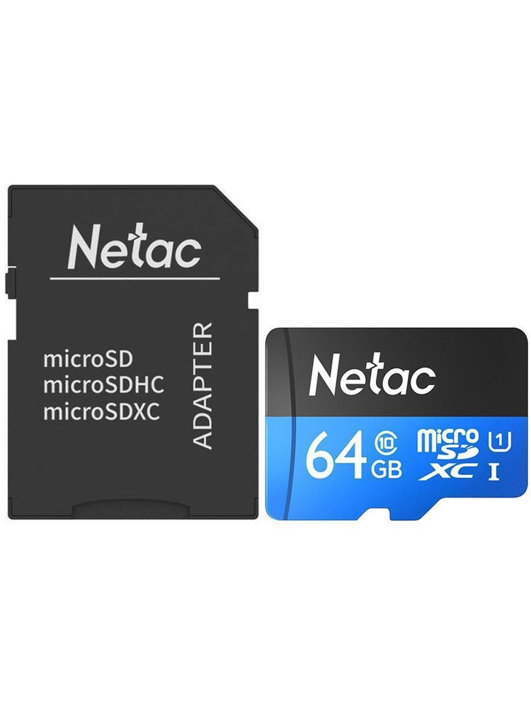 Карта памяти MicroSD 64 ГБ P500 Class 10 UHS-I + SD адаптер / NT02P500STN-064G-R #1