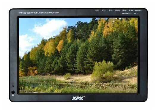 XPX Портативный телевизор 12" Full HD, черный #1