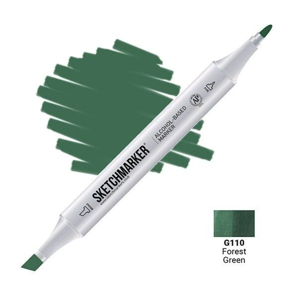 Маркер двусторонний Sketchmarker "Classic" G110 Зелёный лес #1