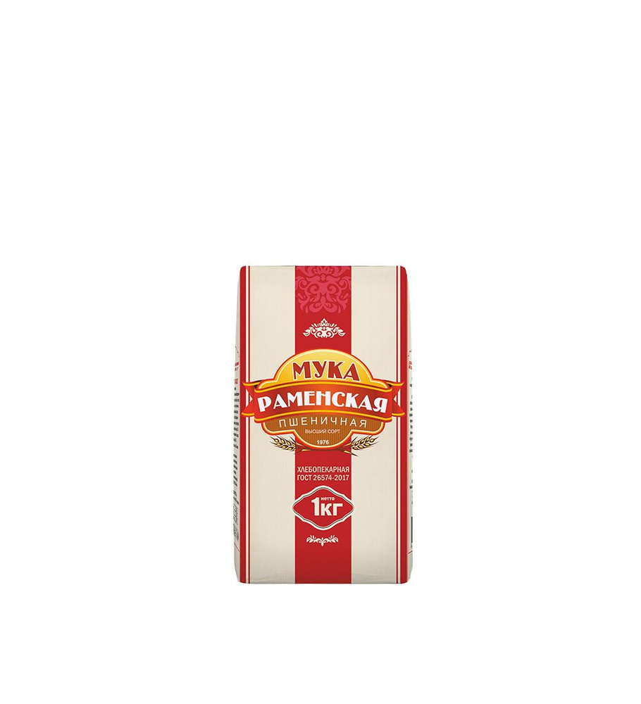 Мука 1 КГ. ГОСТ т/м "Раменская" пшеничная хлебопекарная Высший сорт. Идеальная мука для выпечки, для #1