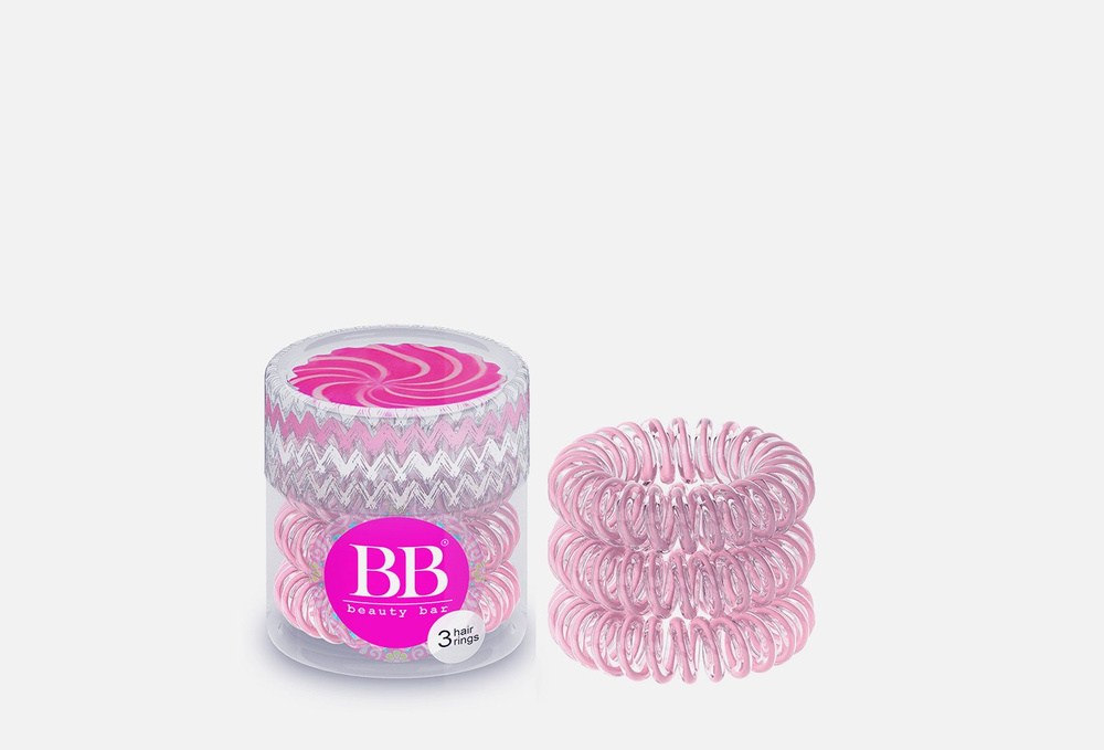 Резинки для волос  hair rings clear pink #1