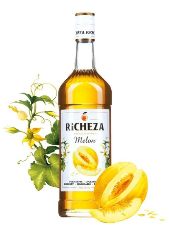 Сироп RICHEZA Дыня для кофе, коктейлей, десертов, лимонада и мороженого, 1 л  #1