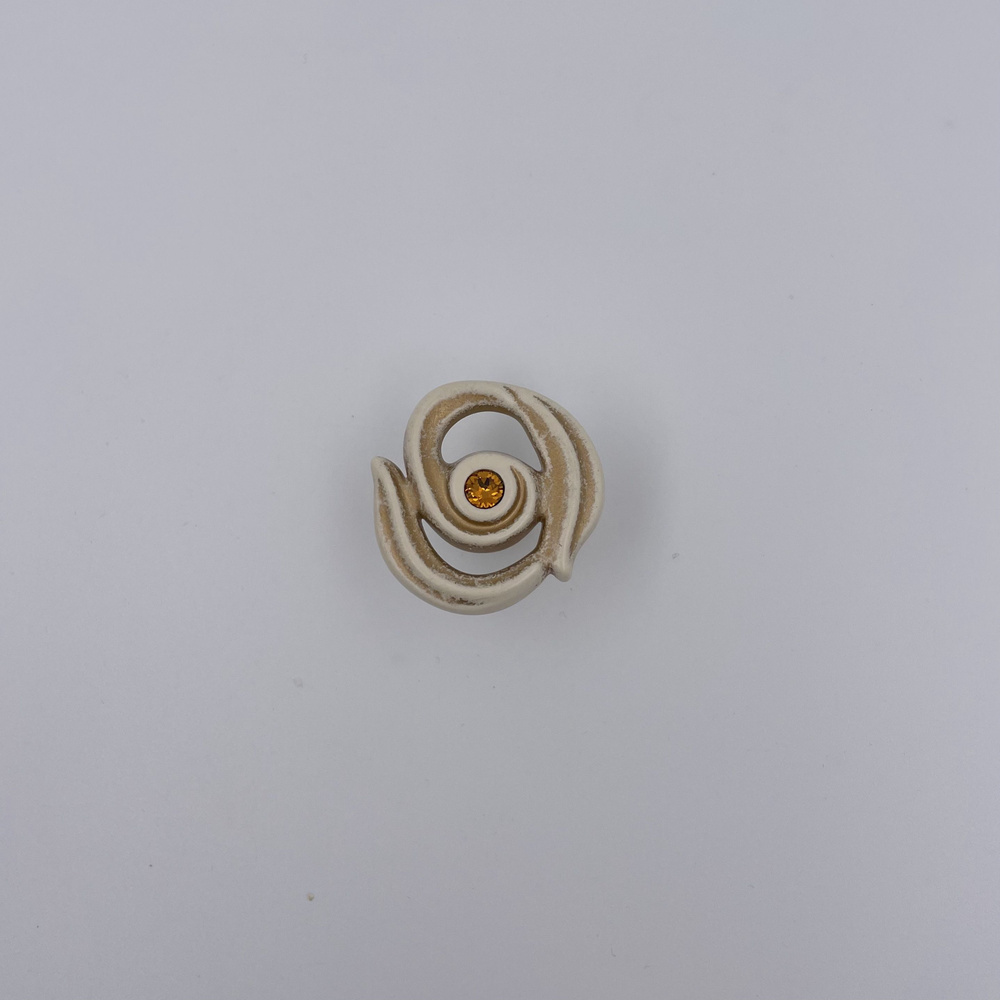 Ручка мебельная для кухни/ для комода/ для шкафа Кнопка Giusti WPO724 (Италия) Цвет Винтажное золото #1