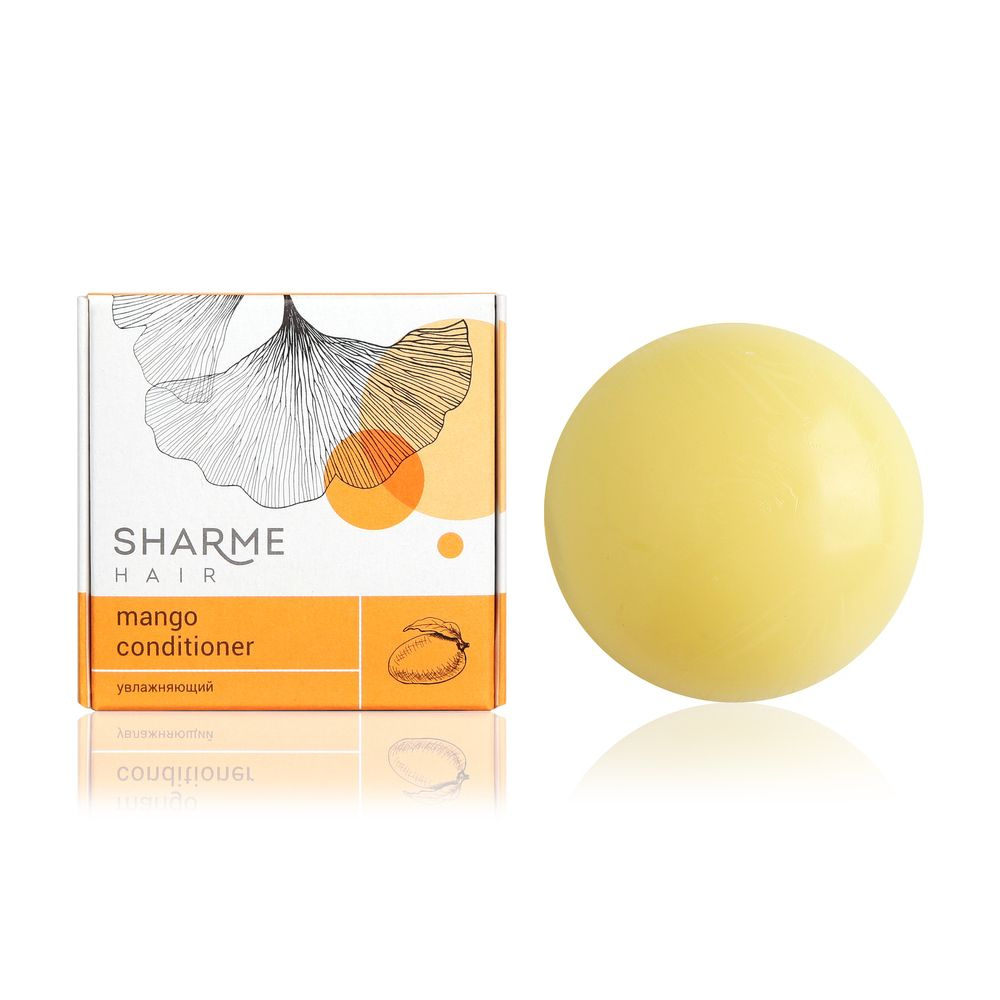 Натуральный твердый кондиционер Sharme Hair Mango с маслом манго, увлажняющий, 45 г  #1