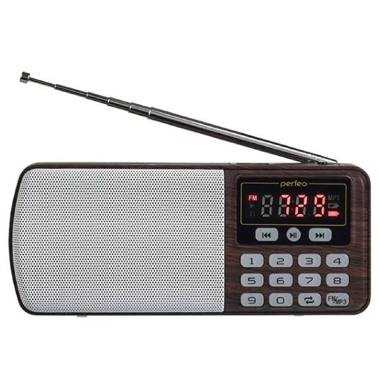Perfeo радиоприемник цифровой ЕГЕРЬ FM+ 70-108МГц, MP3, питание USB или BL5C, коричневый, 150х29х62 мм #1