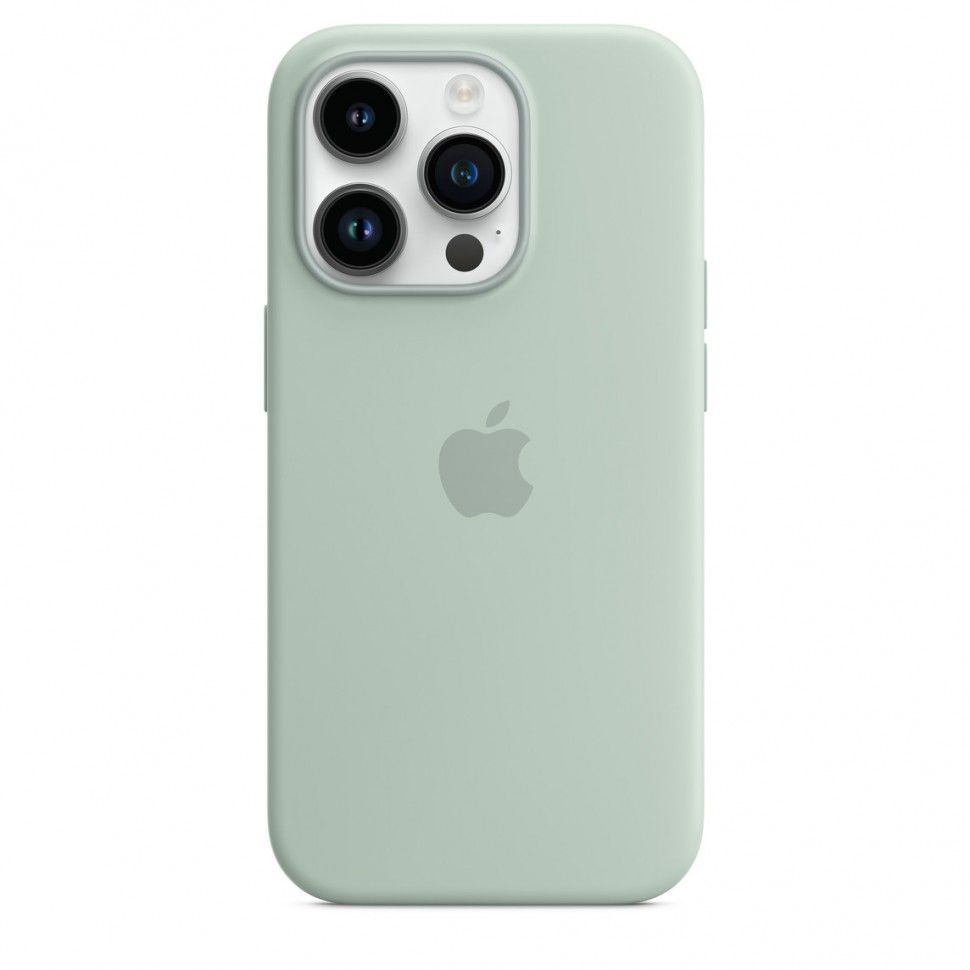 Чехол-накладка для iPhone 14 Pro Max Silicone Case MagSafe Succulent #1