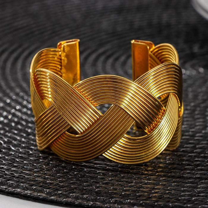 Кольцо для салфетки КНР Лира, d 4,5 см, цвет золотой #1