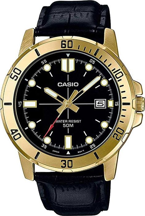 Кварцевые мужские наручные часы Casio Collection MTP-VD01GL-1E с индикацией текущей даты  #1