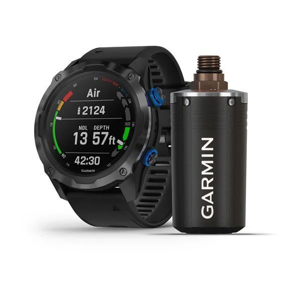 Умные часы Garmin DESCENT MK2I Комплект, титановые с DLC-покрытием и черным ремешком + датчик Descent #1