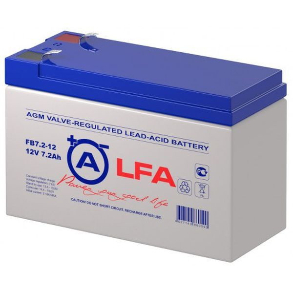 Свинцово-кислотный аккумулятор ALFA FB 7-12 ( 12V 7Ah) для детского электромобиля/ инкубатора/ ИБП  #1