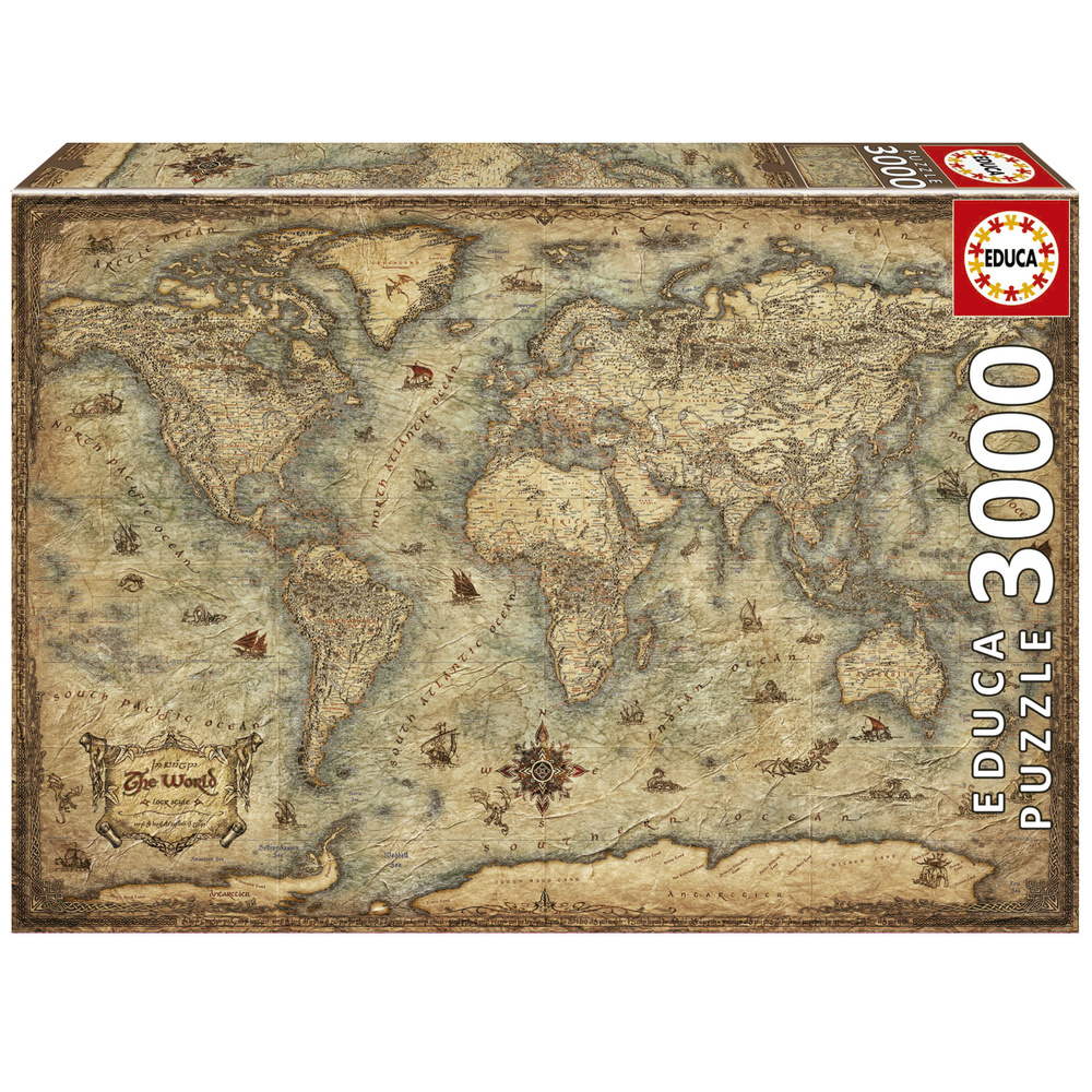 Пазлы 3000 элементов Карта мира для взрослых #1