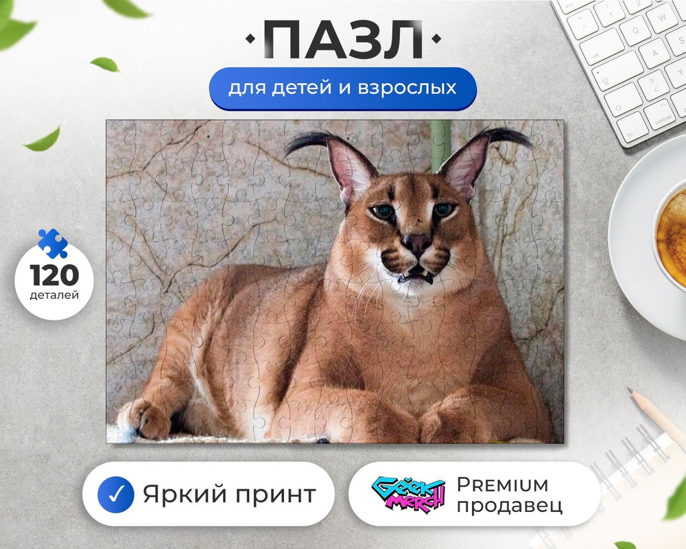 Пазл Шлёпа Большой Русский Кот Floppa Лежит. #1