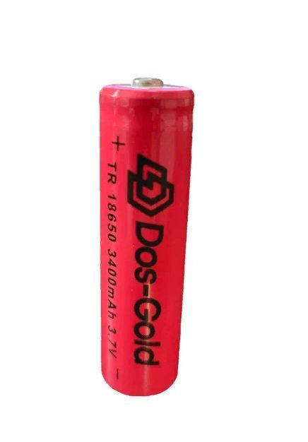 Аккумуляторная батарейка 18650 , Dos-Gold , 3400 mAh , 3.7V , 4.2 V зарядка , 1 шт.  #1