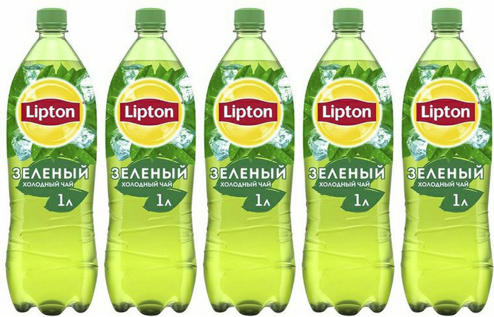 Холодный чай Lipton зеленый, комплект: 5 бутылок по 1 л #1