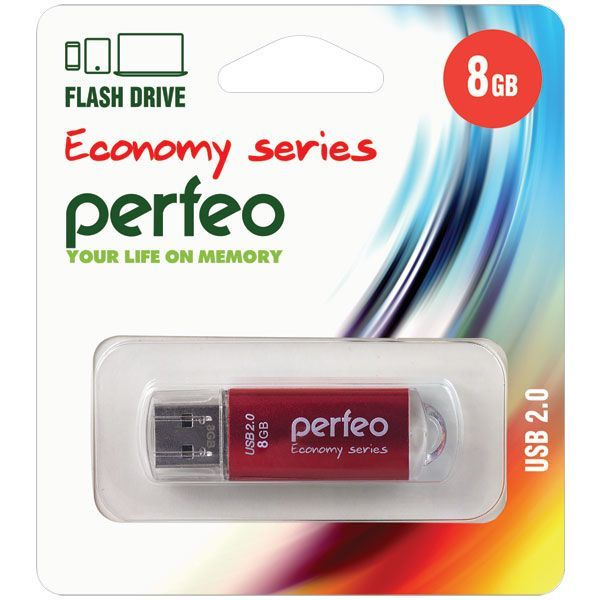 Perfeo USB-флеш-накопитель E01 8 ГБ, красный #1