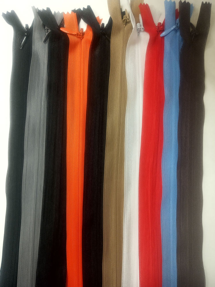 Молния потайная 50 см неразьемная ( ассорти 10 шт). - купить с ...