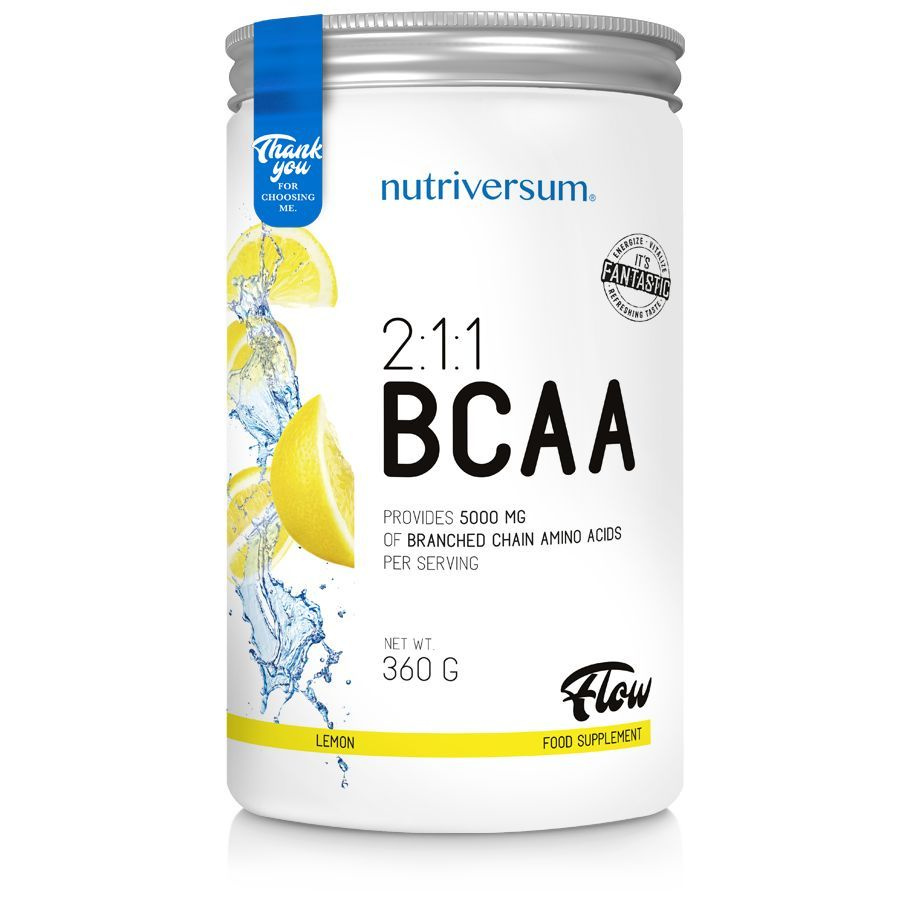 Аминокислоты Нутриверсум БЦАА 2:1:1 (Nutriversum BCAA 2:1:1) с лимонным вкусом, 360 грамм  #1