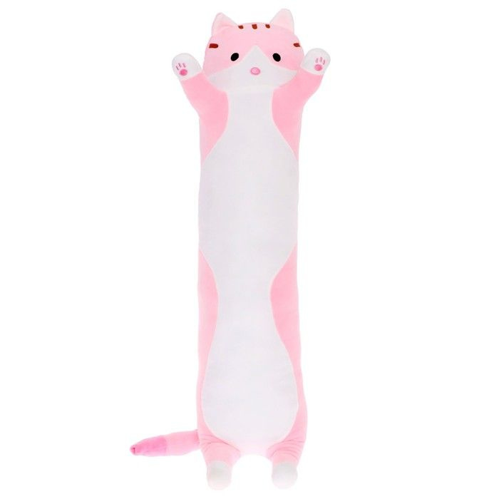 Мягкая игрушка "Кот Батон", цвет розовый, 70 см #1