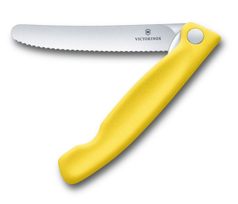 Кухонный складной нож Victorinox, длина лезвия 11 см., 6.7836.F8B, жёлтый  #1