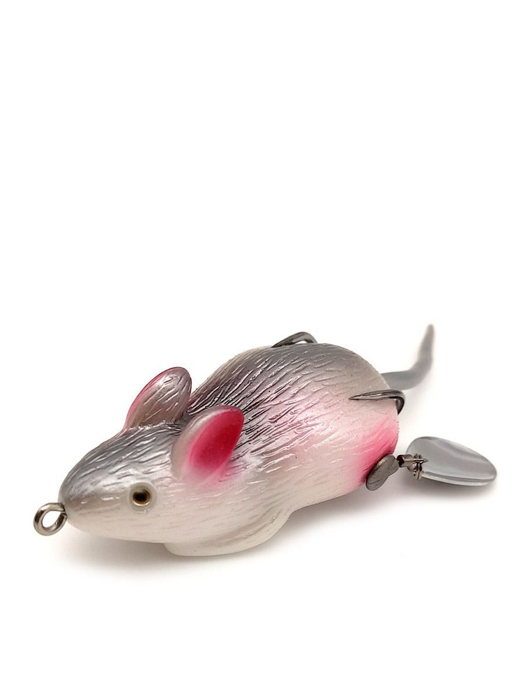 Мышь-незацепляйка Namazu MOUSE с лепестками, 76 мм, 24 г, , крючок-двойник YR Hooks (BN) #2/0  #1