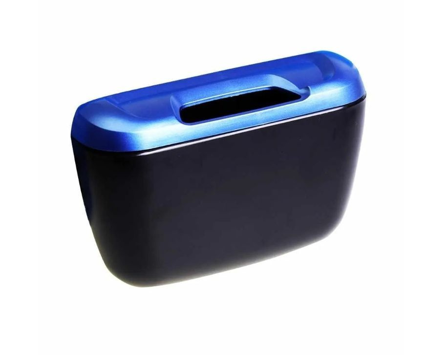 Пепельница с крышкой в авто с держателем, контейнер для мусора ZDK Car02 Blue, цвет голубой с черным #1