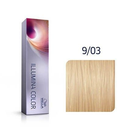 Wella Professionals Крем-краска Illumina Color 9/03 Блонд натуральный золотистый, Вэлла Иллюмина 60мл #1