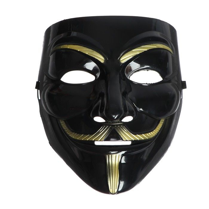 Карнавальная маска КНР "Гай Фокс", черный #1