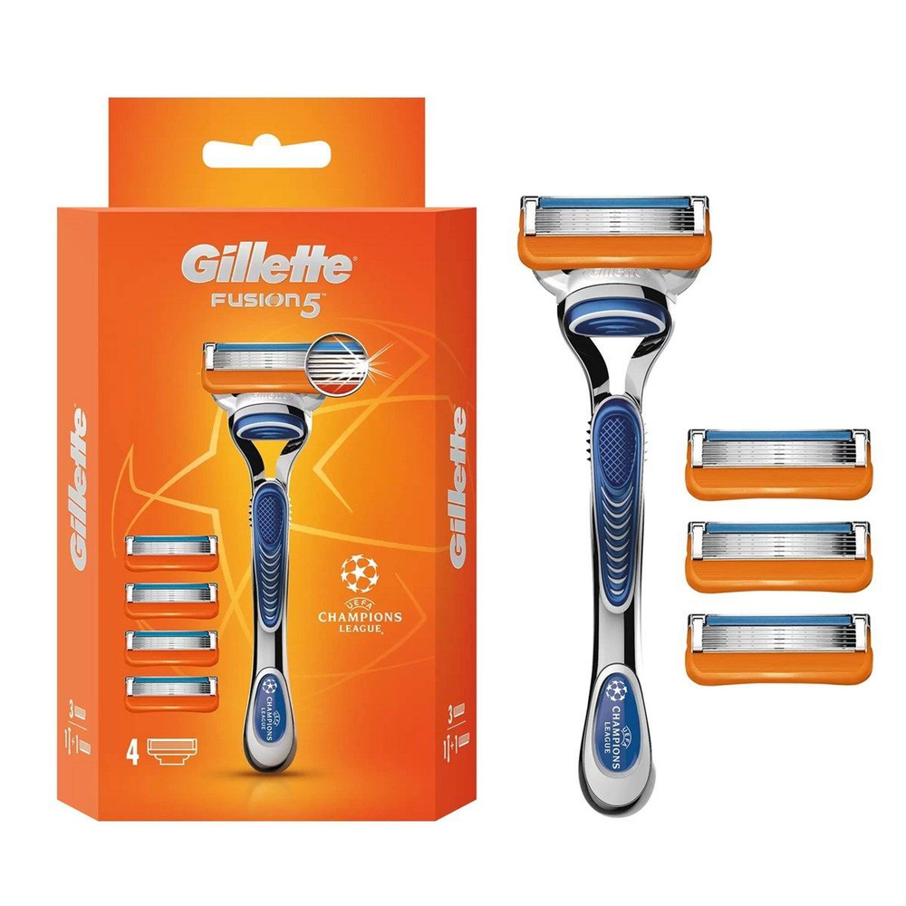 Бритва Gillette Fusion 5 мужская + 3 сменные кассеты #1