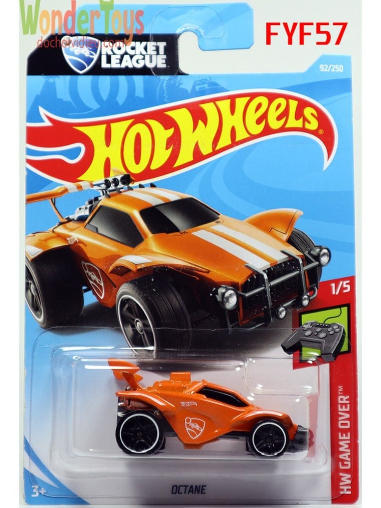 FYF57 Машинка металлическая игрушка Hot Wheels коллекционная модель OCTANE оранжевый  #1