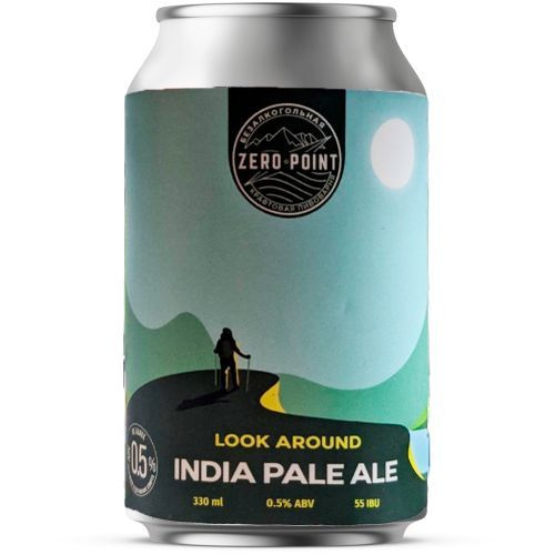 India Pale Ale Look Aroun, пиво безалкогольное, Zero Point, банка 0,33мл #1