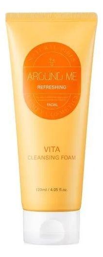 Welcos Around Me Refreshing Vita Cleansing Foam пенка для умывания с витаминами (120мл.)  #1