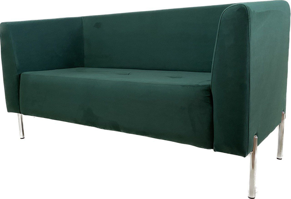 Петролюкс Прямой диван АВДИ, механизм Нераскладной, 140х67х77 см,зеленый, темно-зеленый  #1
