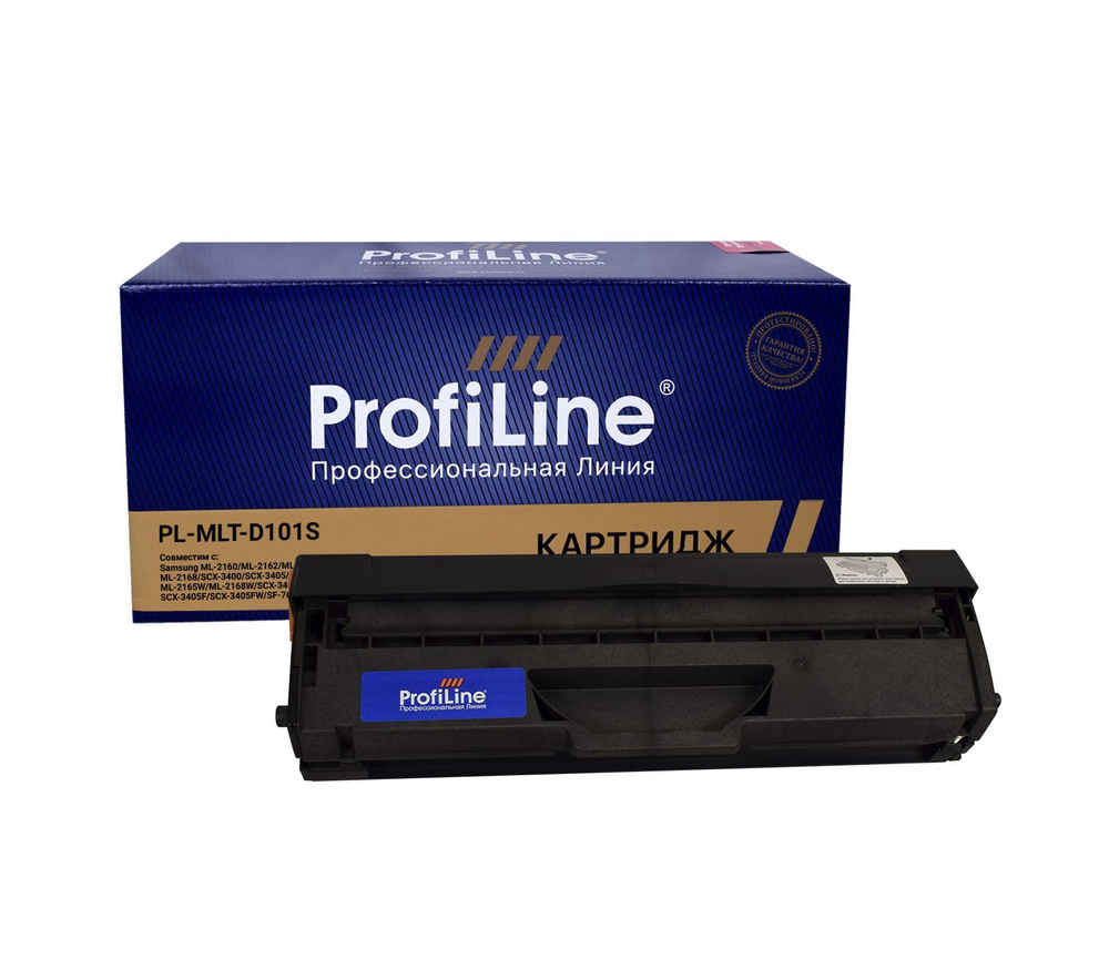 Картридж ProfiLine MLT-D101S для принтеров Samsung ML-2160/ML-2162/ML-2165/ML-2167/ML-2168/SCX-3400/SCX-3405/SCX-3407/SF-760/ML-2165W/ML-2168W/SCX-3405W/SCX-3400F/SCX-3405F/SCX-3405FW/SF-760P #1