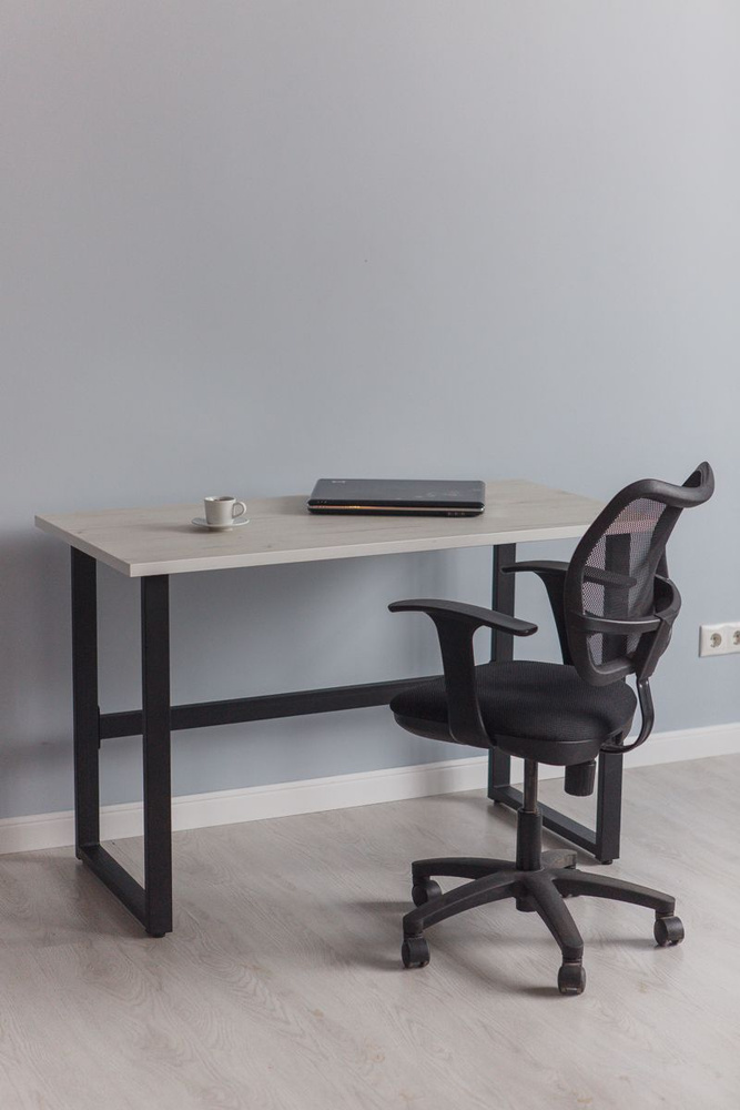 Стол компьютерный Good Desk Loft,размер 90х60х75 см, цвет белый крафт, цвет ножек черный  #1