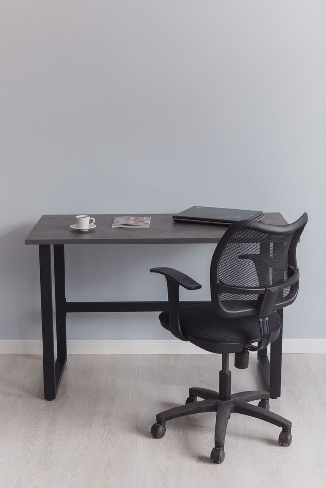 Стол компьютерный Good Desk Loft,размер 120х60х75 см, цвет ателье темный, цвет ножек черный  #1