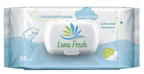 Luna Fresh Влажные салфетки 80 шт #1