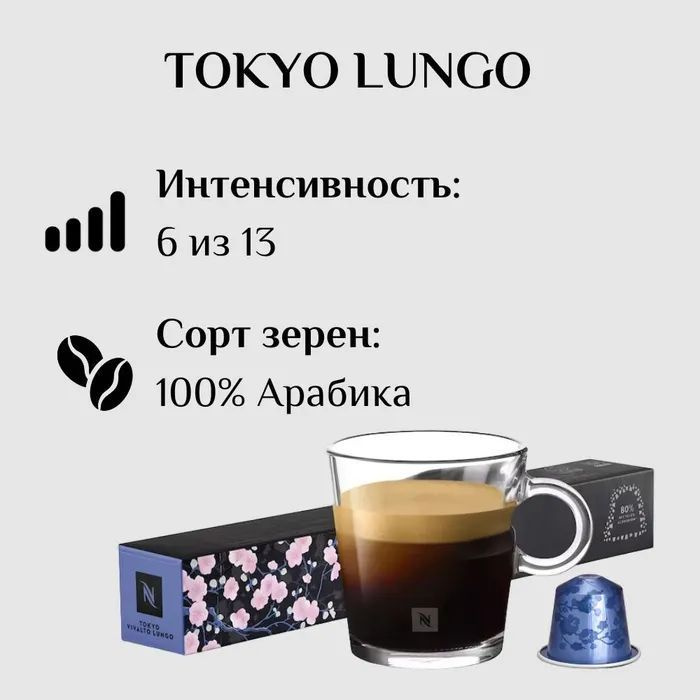 Кофе в капсулах Nespresso Tokyo Vivalto Lungo 10 кап в уп #1