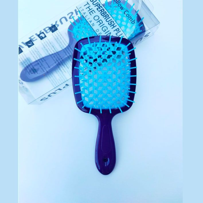 Расческа для волос женская массажная цвет Фиолетовый - синий  #1