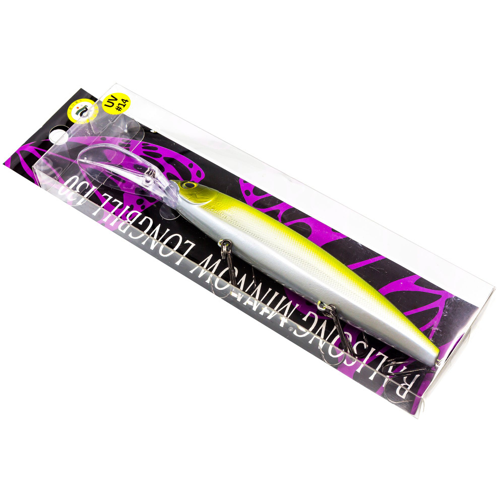 Воблер для рыбалки Grows Culture BALISONG MINNOW LONGBILL 130SF UV#14, 130 мм, 26.5 гр, медленно всплывающий, #1