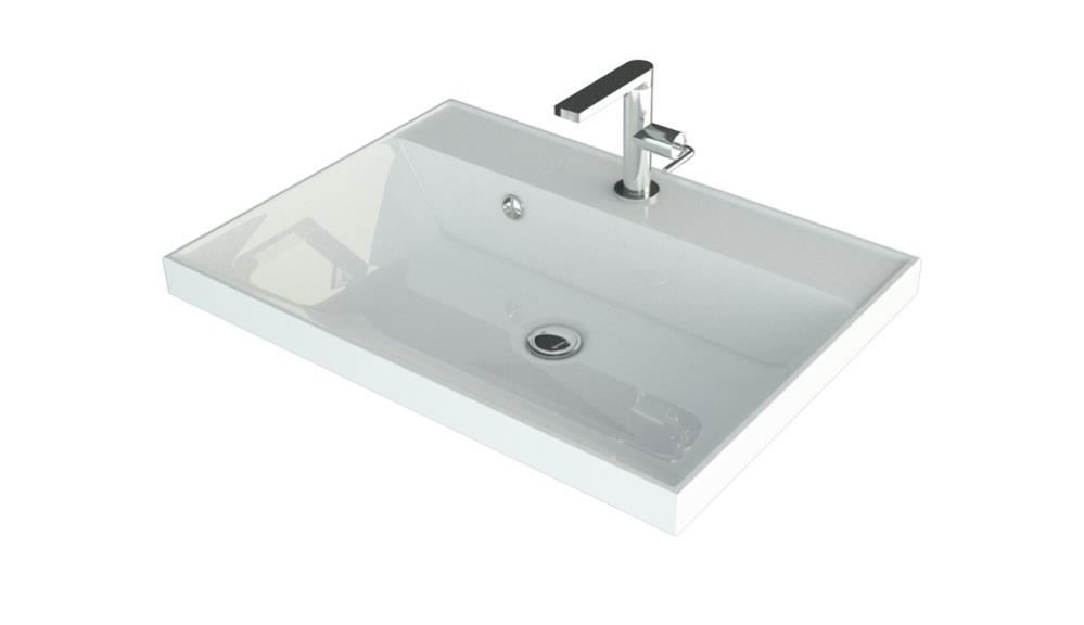 Раковина для ванной полувстраиваемая Uperwood Classic 60х45х14,5 см, прямоугольная  #1