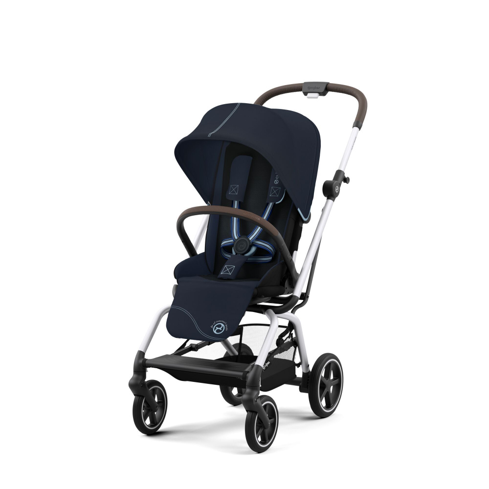 Прогулочная детская коляска Cybex Eezy S Twist+ 2 SLV Ocean Blue, с реверсивным блоком, компактно складывается #1