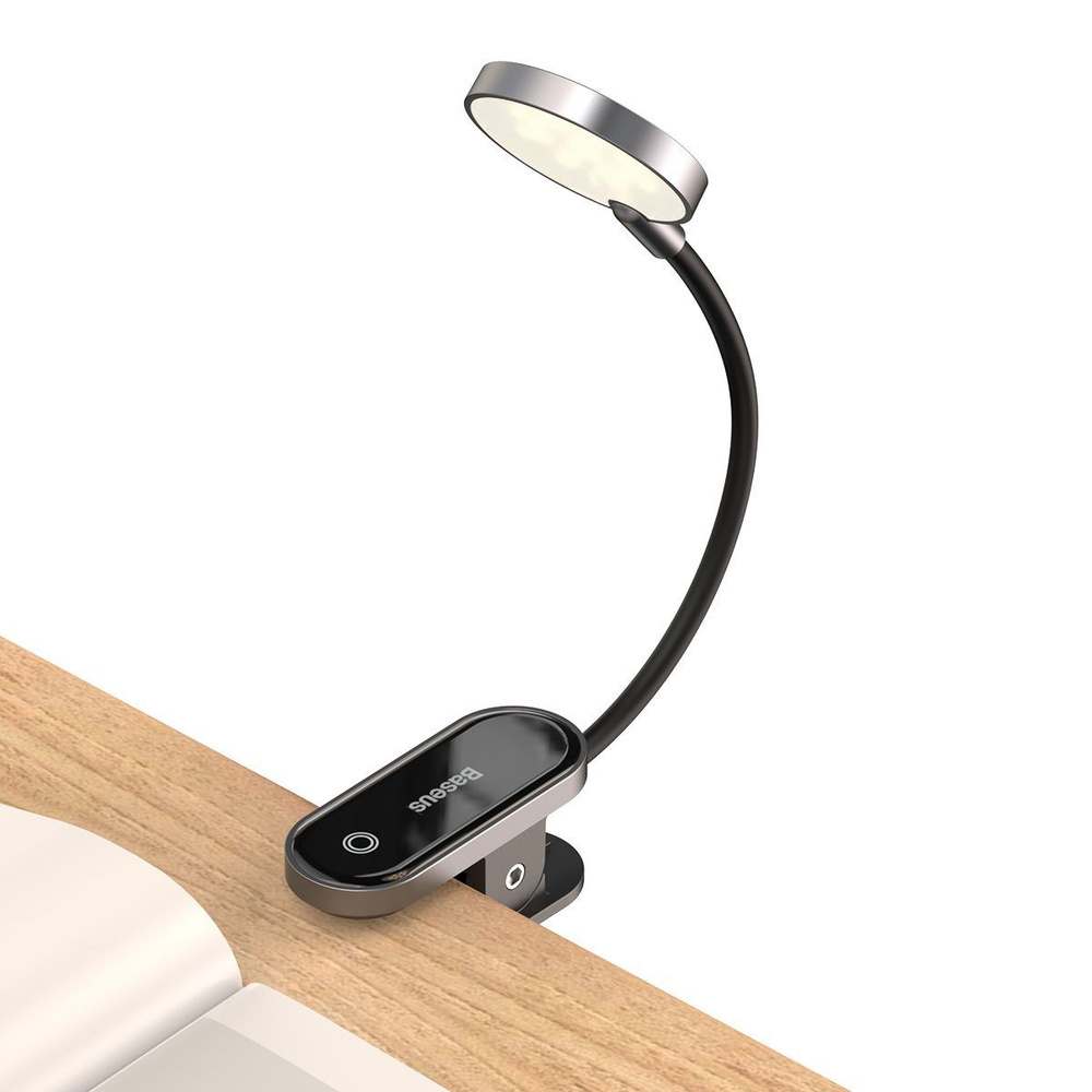 Светодиодный мини светильник с прищепкой Baseus Comfort Reading Mini Clip Lamp 3Вт (DGRAD-0G) черный #1