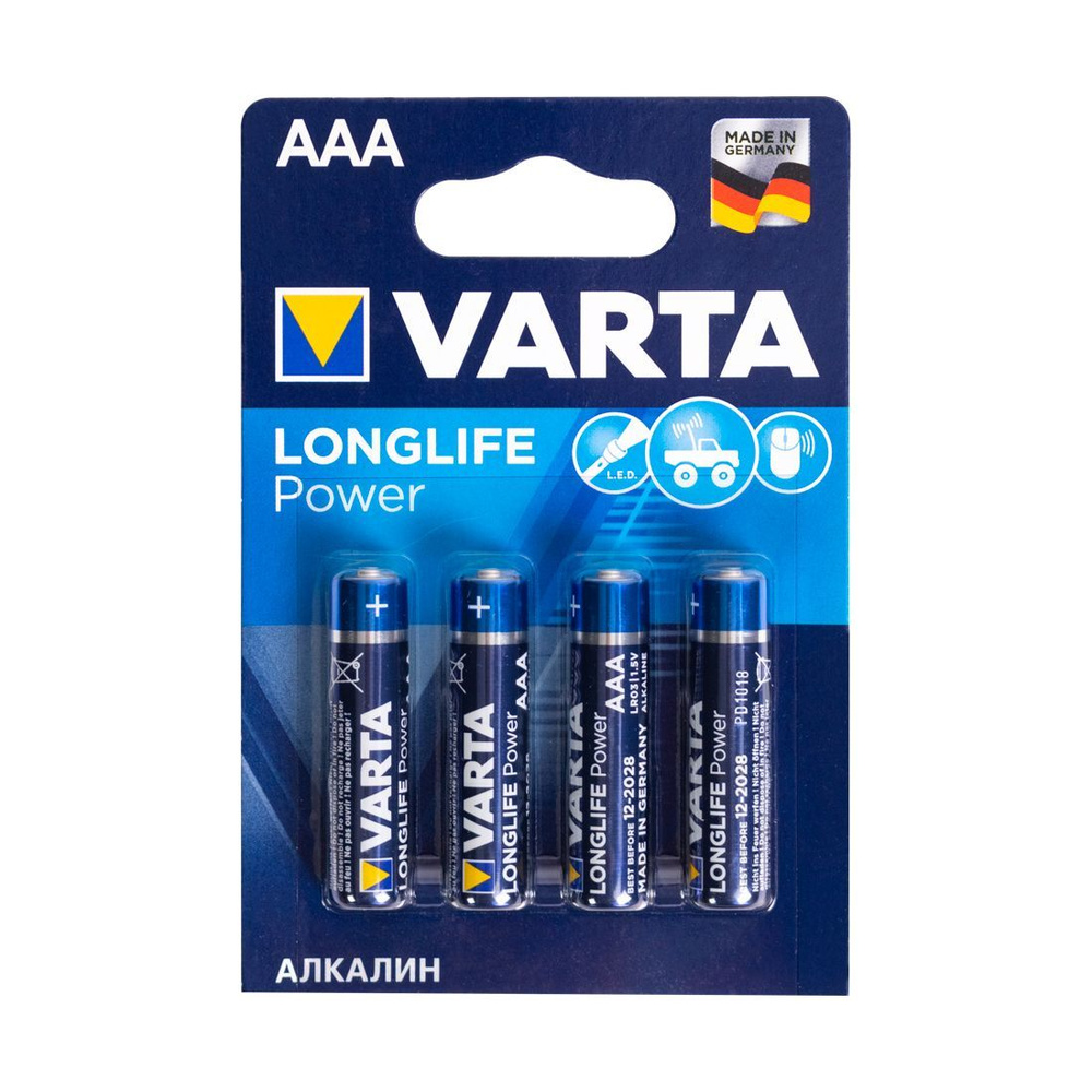 Varta Батарейка AAA, Щелочной тип, 1,5 В, 4 шт #1