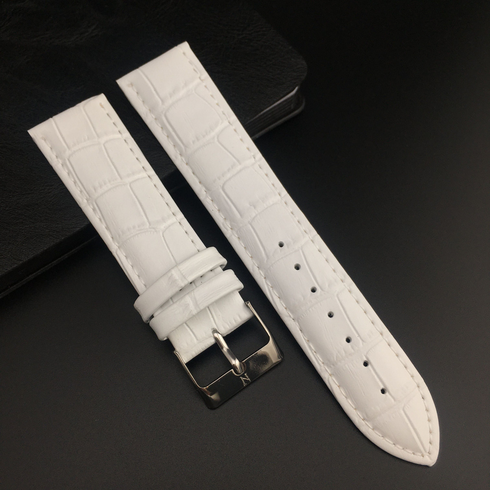 Ремешок для часов 22 мм белый, Nagata Leather, 1 шт #1