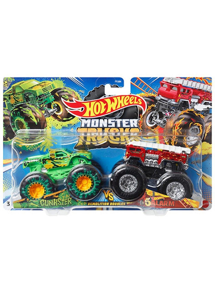 HLT69 Машинка металлическая игрушка Hot Wheels Monster Trucks Монстр трак коллекционная модель 2 шт. #1