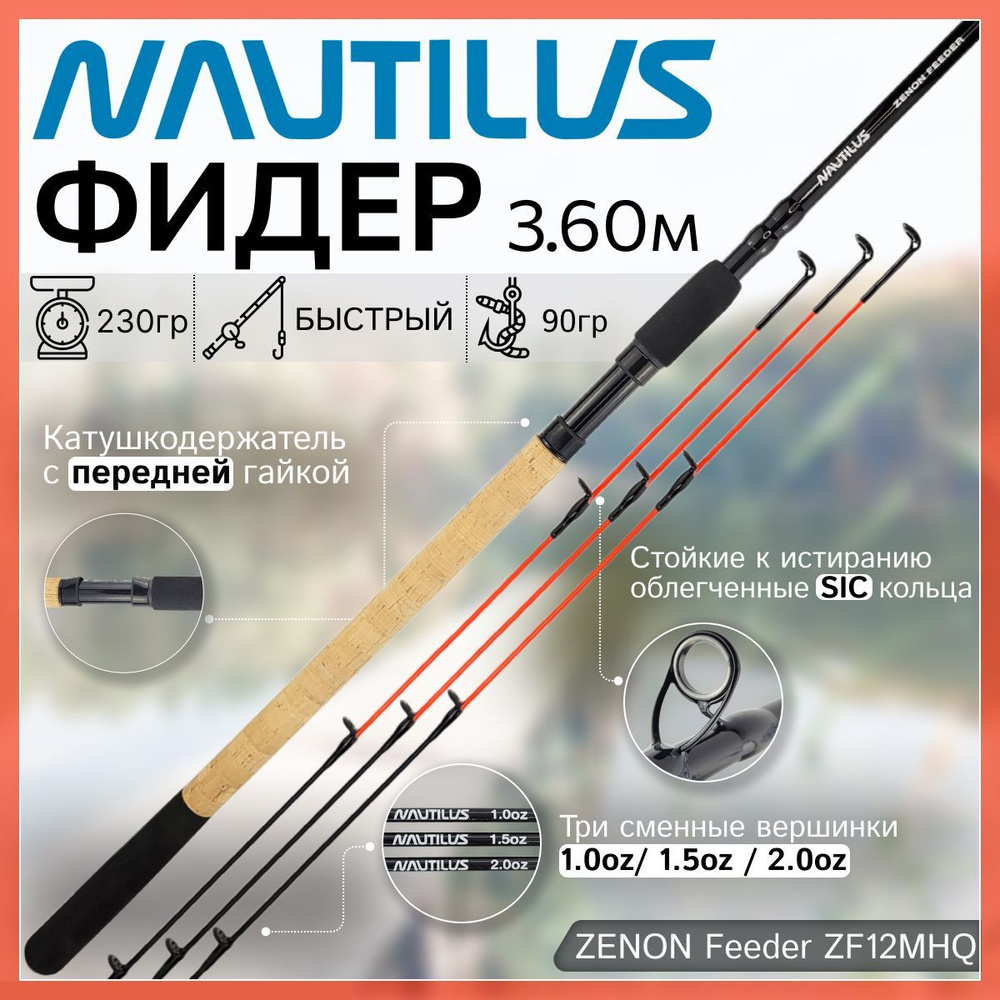 Фидер Nautilus ZENON Feeder ZF12MHQ (3.60м до 90гр) #1